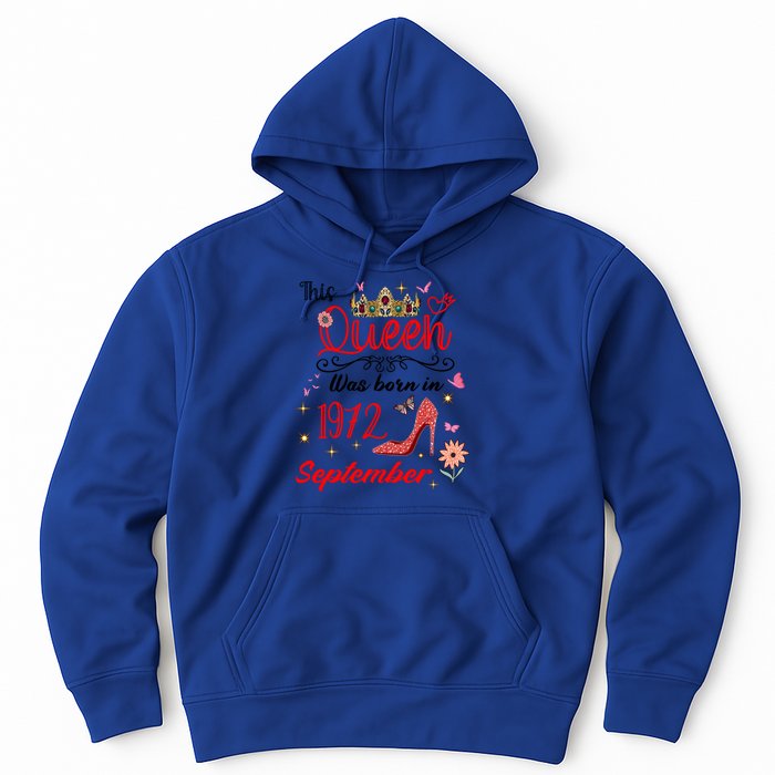 September 1972 Birthday This Queen Was Born In September Gift Hoodie