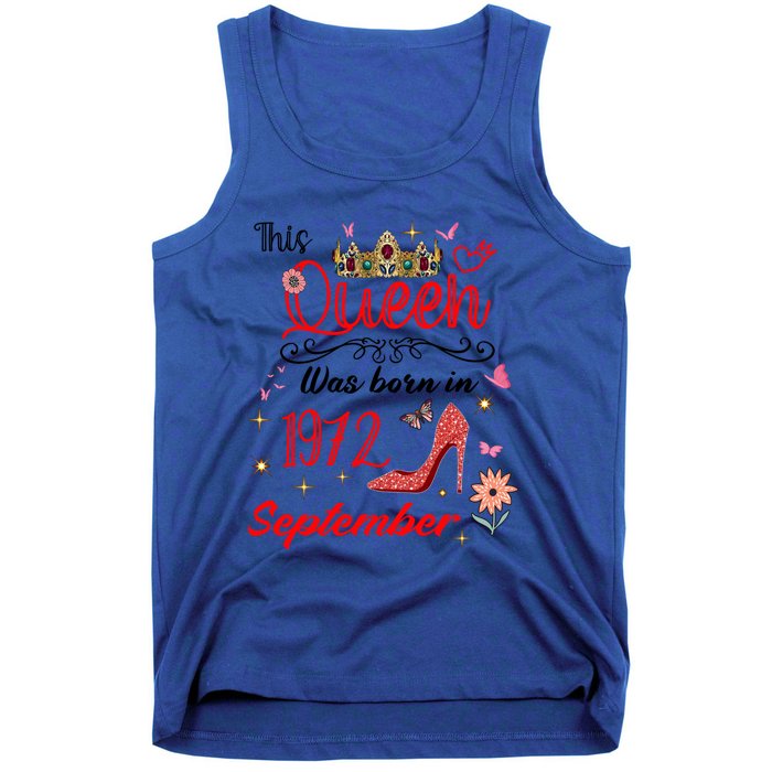 September 1972 Birthday This Queen Was Born In September Gift Tank Top