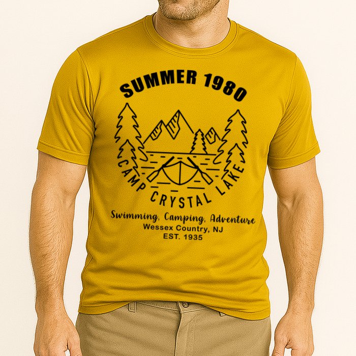 Summer 1980 Camp Crystal Lake Cooling Performance Crew T-Shirt