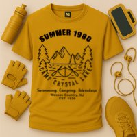 Summer 1980 Camp Crystal Lake Cooling Performance Crew T-Shirt