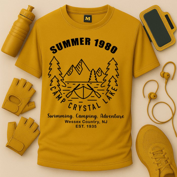 Summer 1980 Camp Crystal Lake Cooling Performance Crew T-Shirt