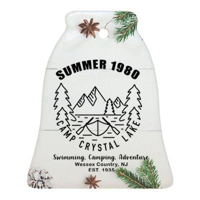 Summer 1980 Camp Crystal Lake Ceramic Bell Ornament