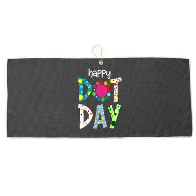 September 15th Colorful Polka Happy Dot Day Teacher Gift Large Microfiber Waffle Golf Towel