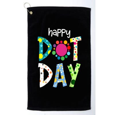 September 15th Colorful Polka Happy Dot Day Teacher Gift Platinum Collection Golf Towel