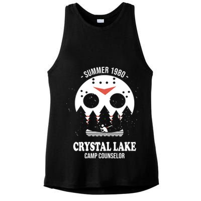 Summer 1980 Crystal Lake Camp Counselor Ladies PosiCharge Tri-Blend Wicking Tank
