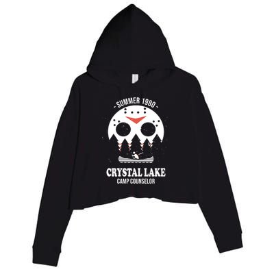 Summer 1980 Crystal Lake Camp Counselor Crop Fleece Hoodie