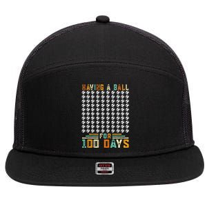 Soccer 100th Day Of School For 100 Days 7 Panel Mesh Trucker Snapback Hat