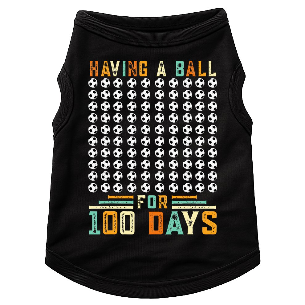 Soccer 100th Day Of School  Doggie Tank