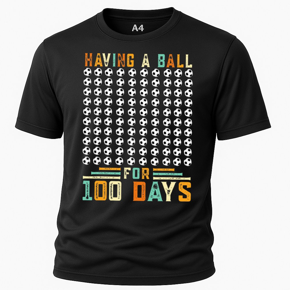 Soccer 100th Day Of School  Cooling Performance Crew T-Shirt