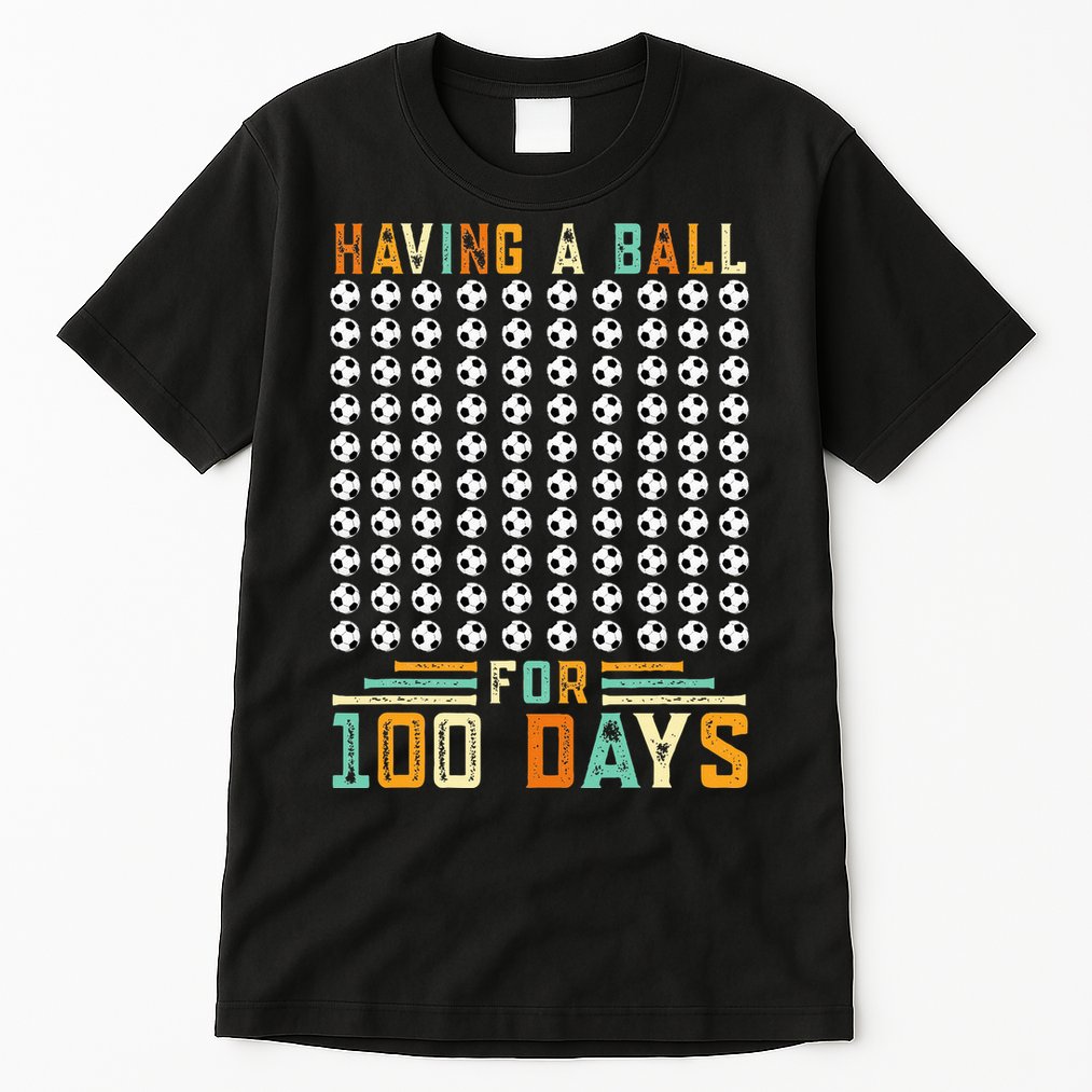 Soccer 100th Day Of School  Tall T-Shirt