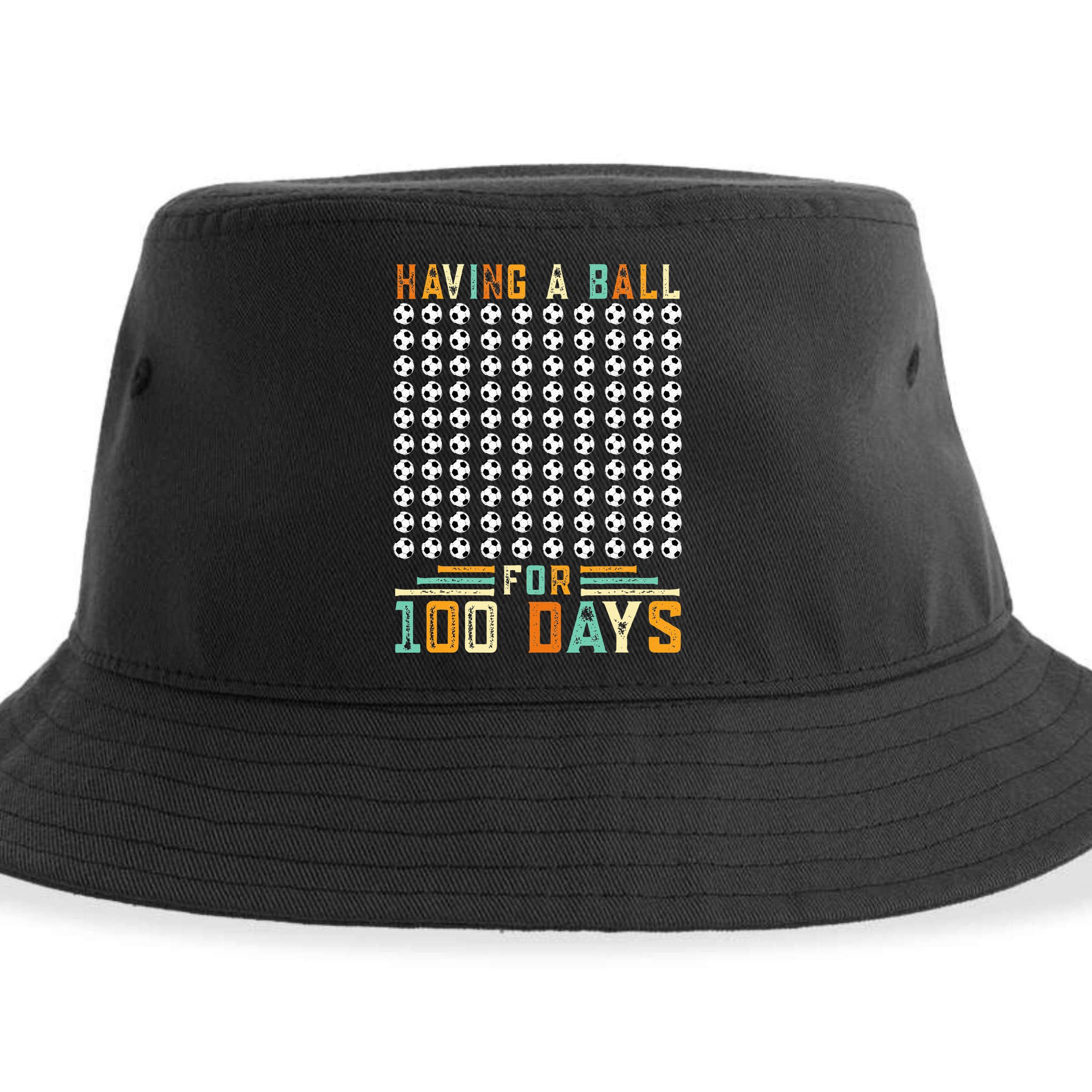 Soccer 100th Day Of School  Sustainable Bucket Hat