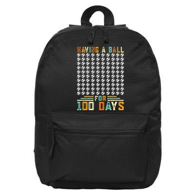 Soccer 100th Day Of School  16 in Basic Backpack