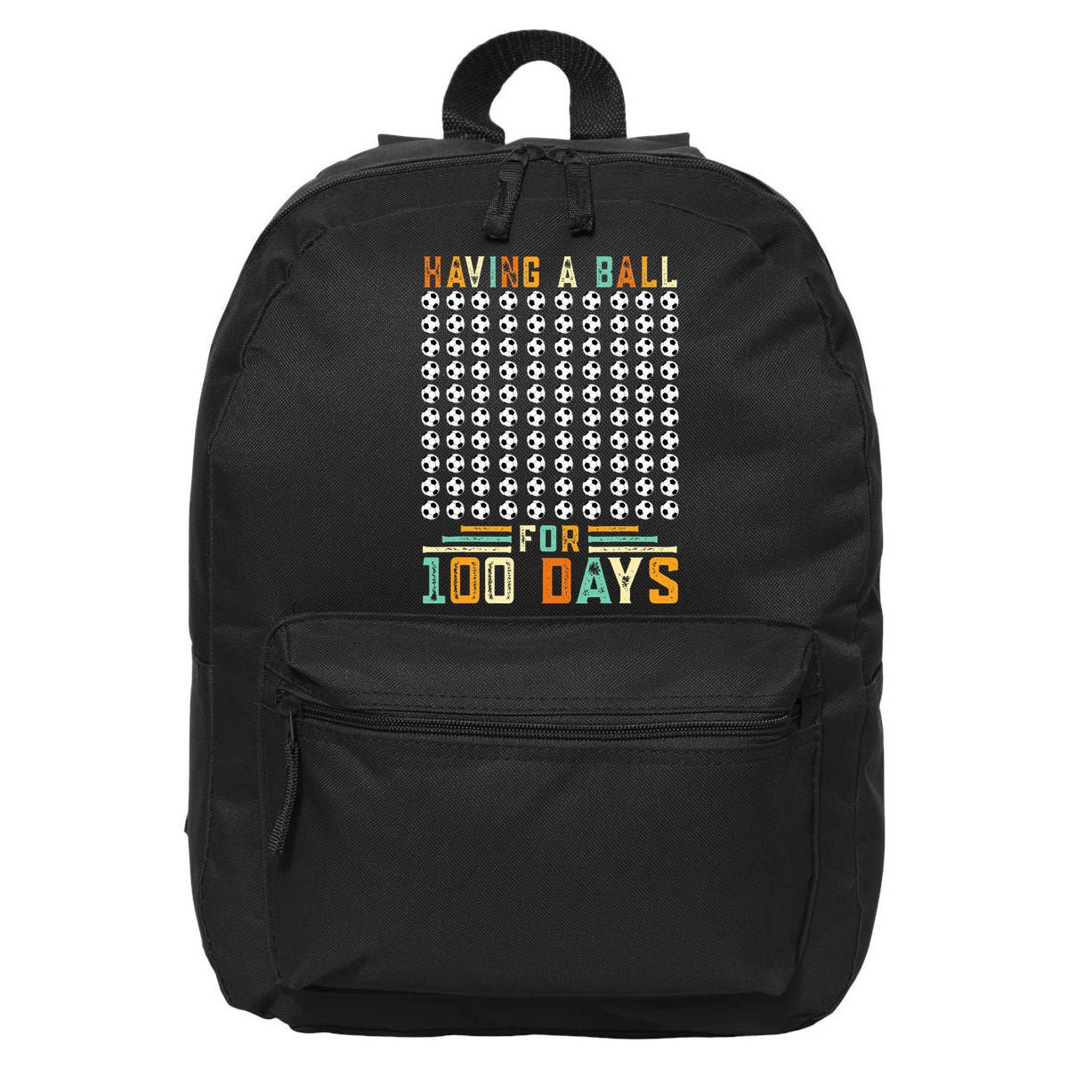 Soccer 100th Day Of School  16 in Basic Backpack