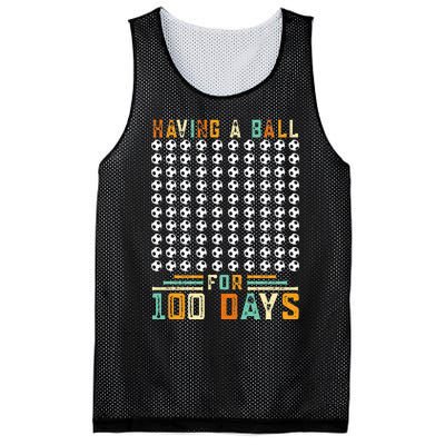 Soccer 100th Day Of School  Mesh Reversible Basketball Jersey Tank