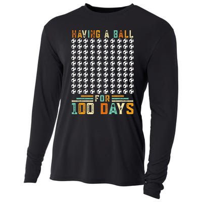 Soccer 100th Day Of School  Cooling Performance Long Sleeve Crew