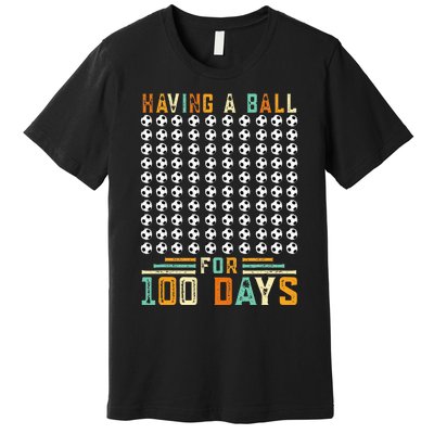 Soccer 100th Day Of School  Premium T-Shirt