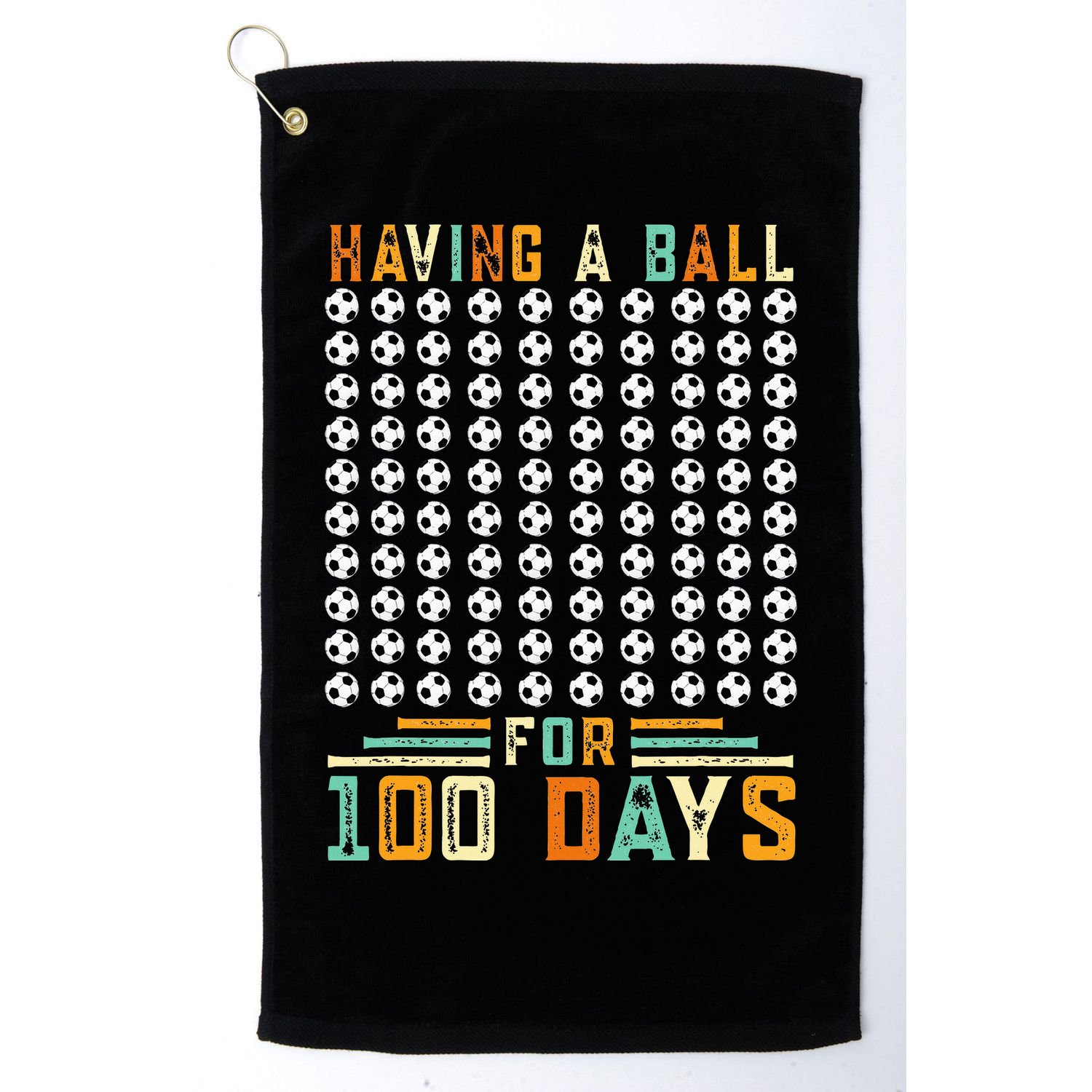Soccer 100th Day Of School  Golf Towel