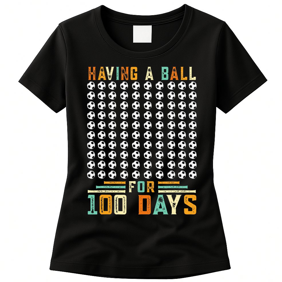 Soccer 100th Day Of School  Womens T-Shirt