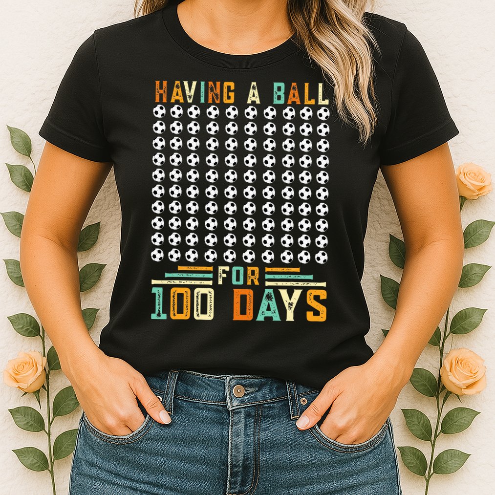 Soccer 100th Day Of School  Womens T-Shirt