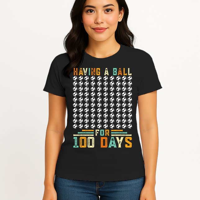 Soccer 100th Day Of School  Womens T-Shirt