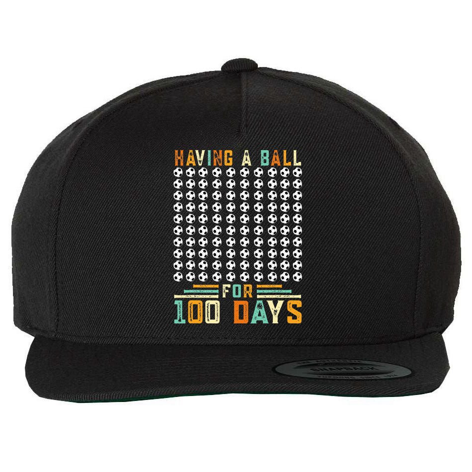 Soccer 100th Day Of School  Wool Snapback Cap