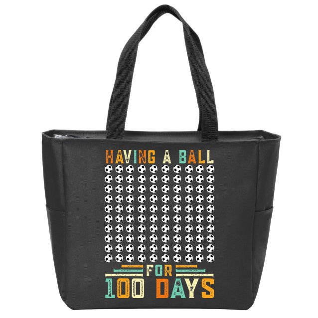 Soccer 100th Day Of School  Zip Tote Bag