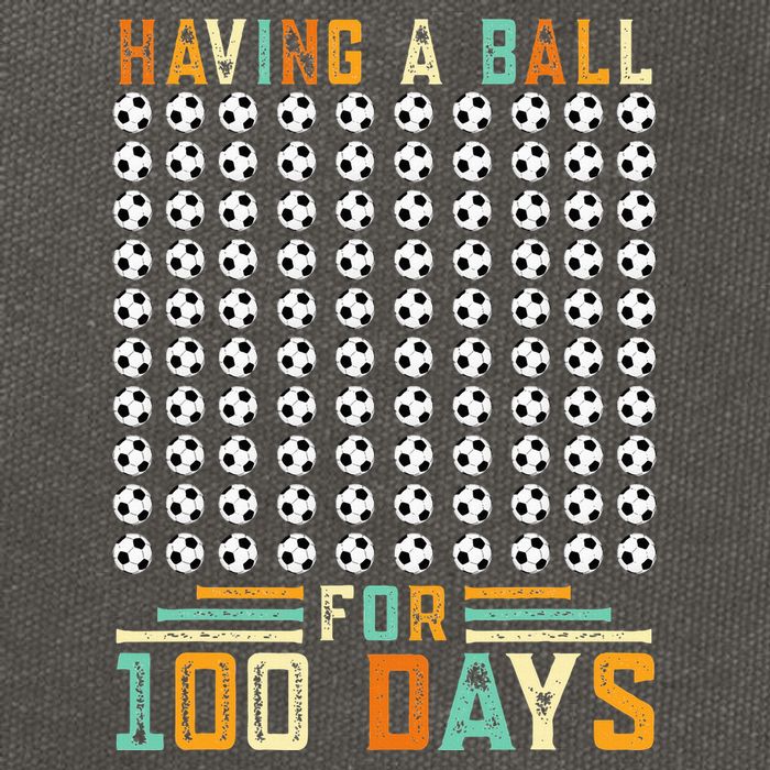 Soccer 100th Day Of School  Cotton Canvas Backpack