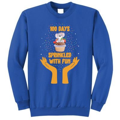 School 100 Days Of Sprinkled With Fun Koala Cupcake Educatio Great Gift Sweatshirt