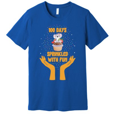 School 100 Days Of Sprinkled With Fun Koala Cupcake Educatio Great Gift Premium T-Shirt