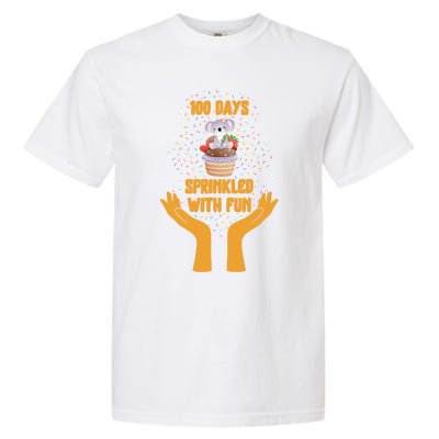 School 100 Days Of Sprinkled With Fun Koala Cupcake Educatio Great Gift Garment-Dyed Heavyweight T-Shirt