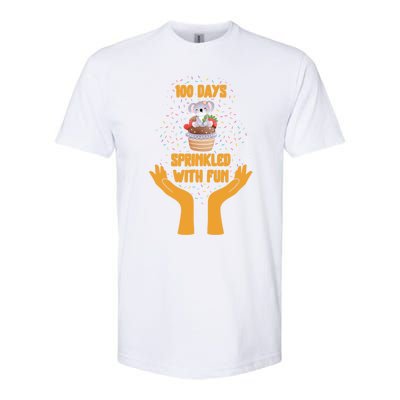 School 100 Days Of Sprinkled With Fun Koala Cupcake Educatio Great Gift Softstyle CVC T-Shirt