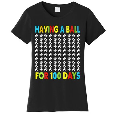 Soccer 100th Day Of School For 100 Days Women's T-Shirt