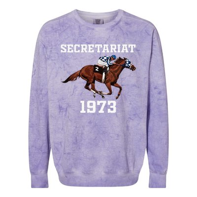 Secretariat 1973 Derby Horse Racing Colorblast Crewneck Sweatshirt