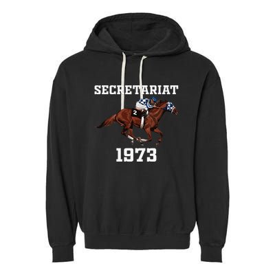 Secretariat 1973 Derby Horse Racing Garment-Dyed Fleece Hoodie