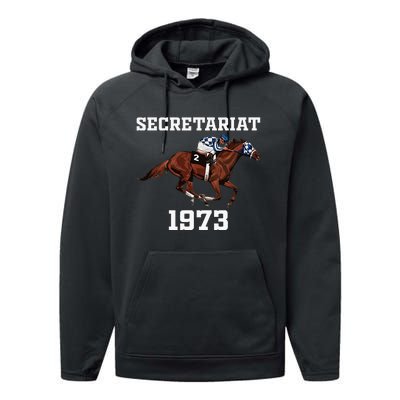 Secretariat 1973 Derby Horse Racing Performance Fleece Hoodie