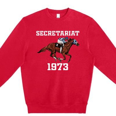 Secretariat 1973 Derby Horse Racing Premium Crewneck Sweatshirt