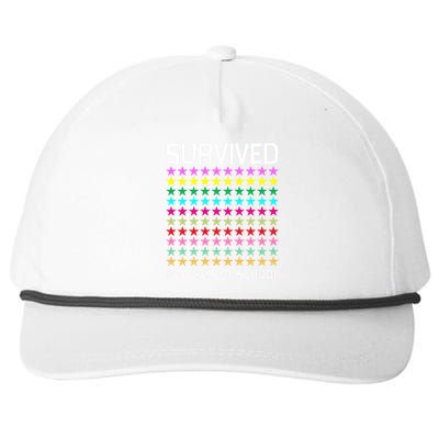 Survived 100 Days Of School Funny Stars Snapback Five-Panel Rope Hat