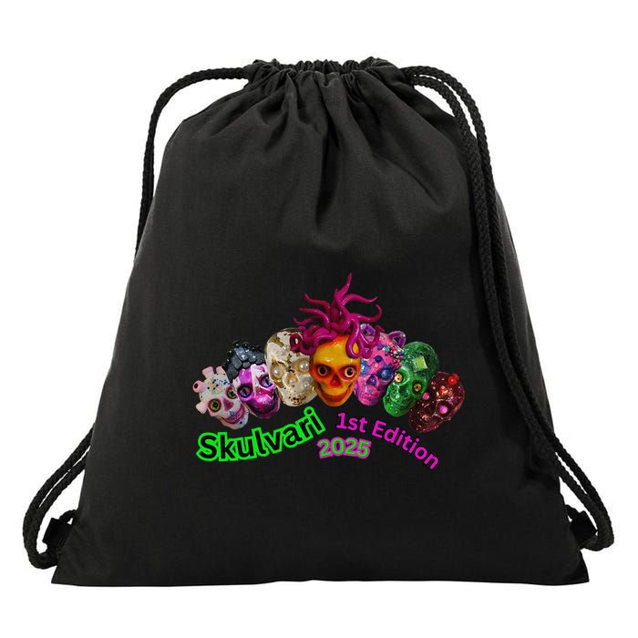 Skulvari 1st Edition For Skull Art Entusiast Drawstring Bag