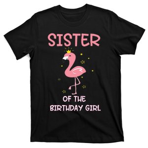 Sister 1st First Birthday Matching Family Flamingo Party T-Shirt