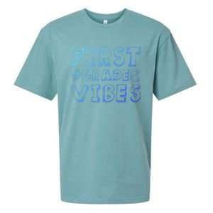 School 1St Grade Gift Back To School First Grade Vibes Cool Gift Sueded Cloud Jersey T-Shirt