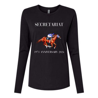 Secretariat 1973 Horse Racing Womens Cotton Relaxed Long Sleeve T-Shirt