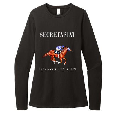 Secretariat 1973 Horse Racing Womens CVC Long Sleeve Shirt