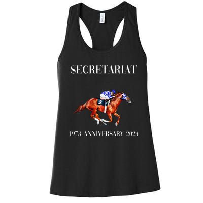 Secretariat 1973 Horse Racing Women's Racerback Tank