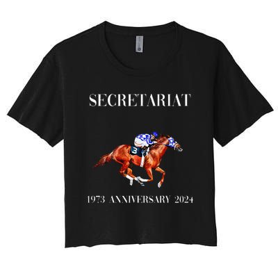 Secretariat 1973 Horse Racing Women's Crop Top Tee