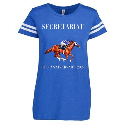 Secretariat 1973 Horse Racing Enza Ladies Jersey Football T-Shirt