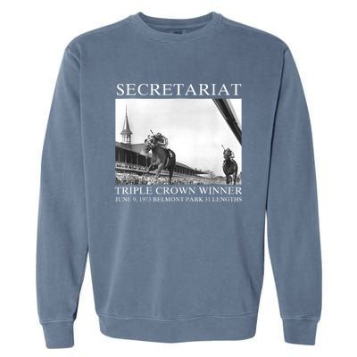 Secretariat 1973 Horse Racing Garment-Dyed Sweatshirt