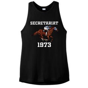 Secretariat 1973 Horse Racing Ladies PosiCharge Tri-Blend Wicking Tank