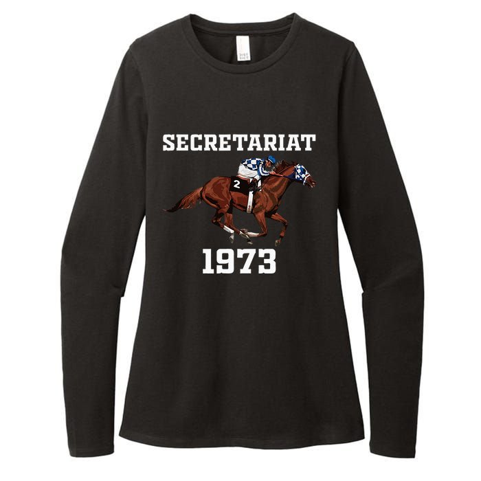 Secretariat 1973 Horse Racing Womens CVC Long Sleeve Shirt