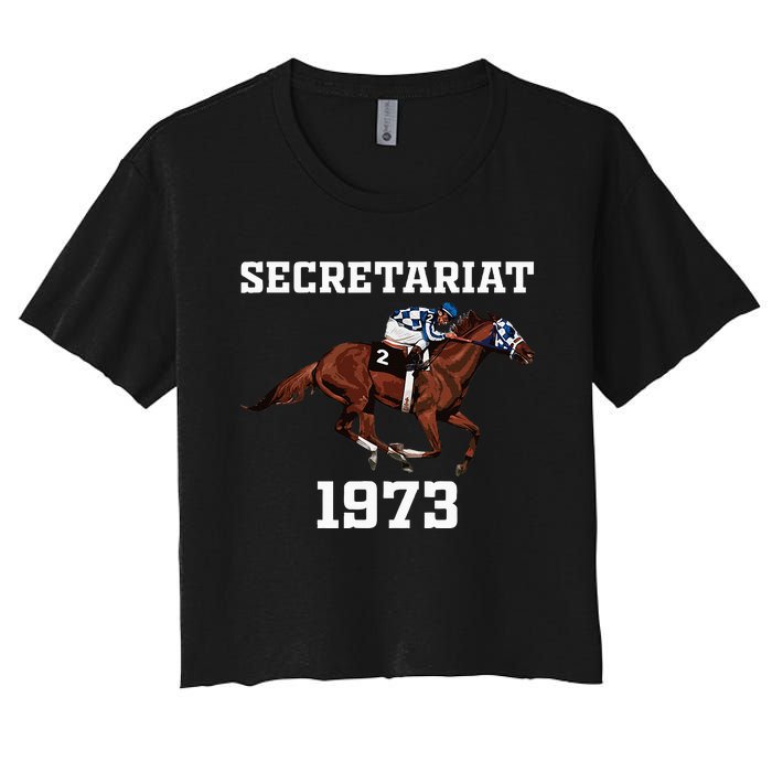 Secretariat 1973 Horse Racing Women's Crop Top Tee