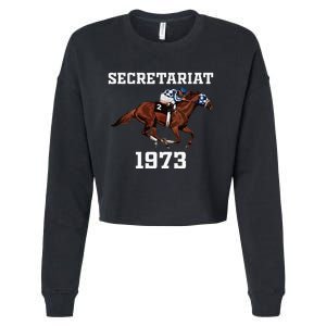 Secretariat 1973 Horse Racing Cropped Pullover Crew